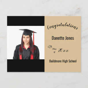 Congratulations Graduate Photo Year School  Postca Postcard