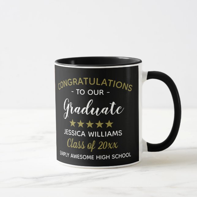 Congratulations Graduate Template Photo Graduation Mug (Right)