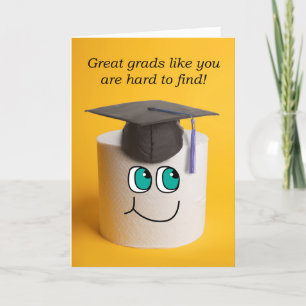 Congratulations Graduate Toilet Paper in Cap Humou Holiday Card
