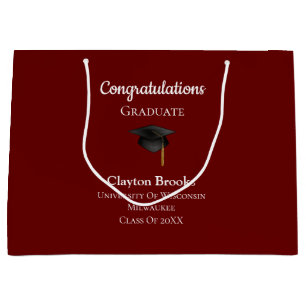 Congratulations Graduate With Cap Large Gift Bag