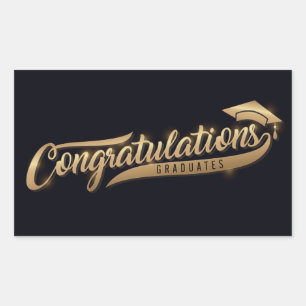 Congratulations Graduates  Rectangular Sticker