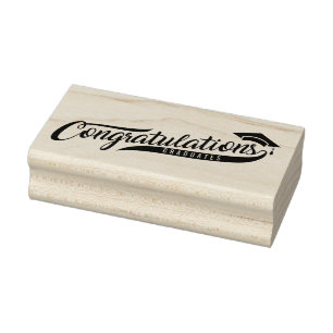 Congratulations Graduates Rubber Stamp