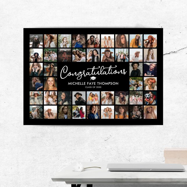 Congratulations Graduation 44 Photo Collage Poster (Creator Uploaded)