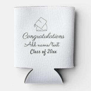 Congratulations graduation add name text year clas can cooler