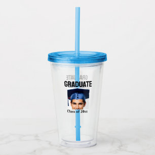 Congratulations graduation add name year text acrylic tumbler