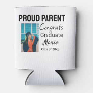 Congratulations graduation add name year text can cooler