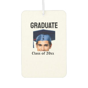 Congratulations graduation add name year text car air freshener
