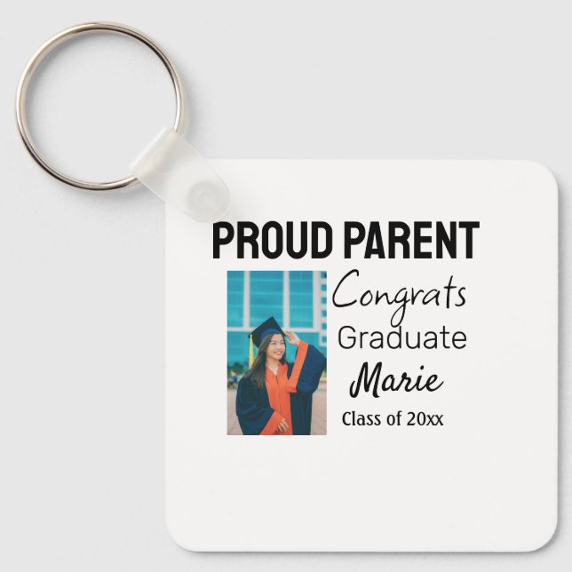 Congratulations graduation add name year text  key ring (Front)