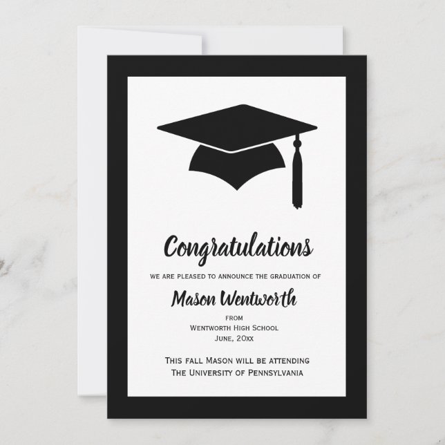 Congratulations Graduation Announcement (Front)