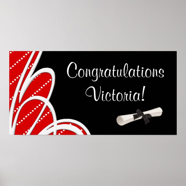 Congratulations Graduation Banner Posters (Front)