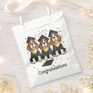 Congratulations Graduation Basset Hound Dogs Favour Bags
