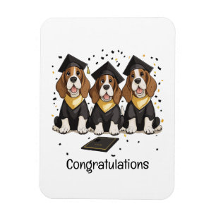 Congratulations Graduation Basset Hound Dogs Magnet