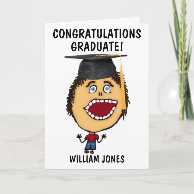 Congratulations Graduation Cartoon Card (Front)