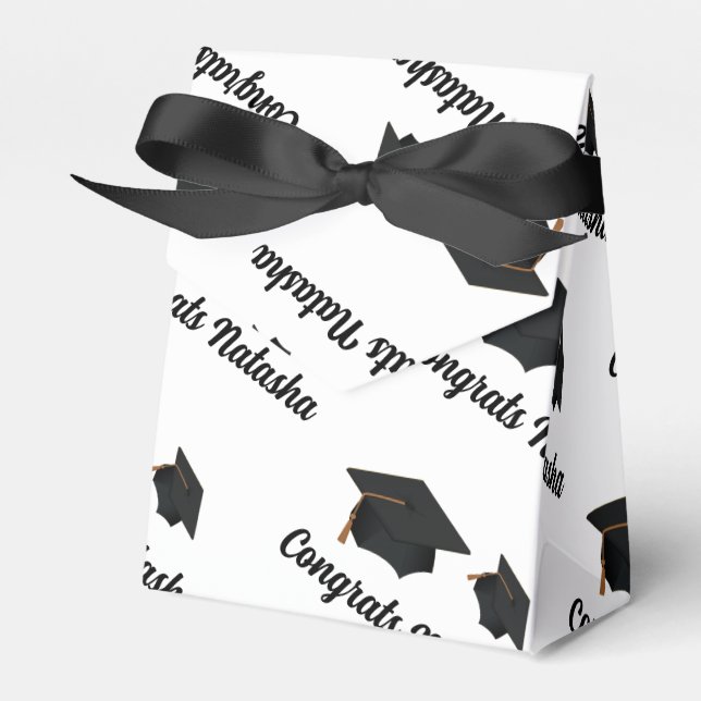 Congratulations graduation celebration  favour box (Front Side)