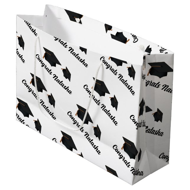 Congratulations graduation celebration  large gift bag (Front Angled)