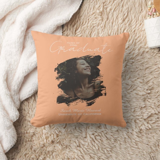 Congratulations Graduation Customisable Photo Text Cushion (Blanket)