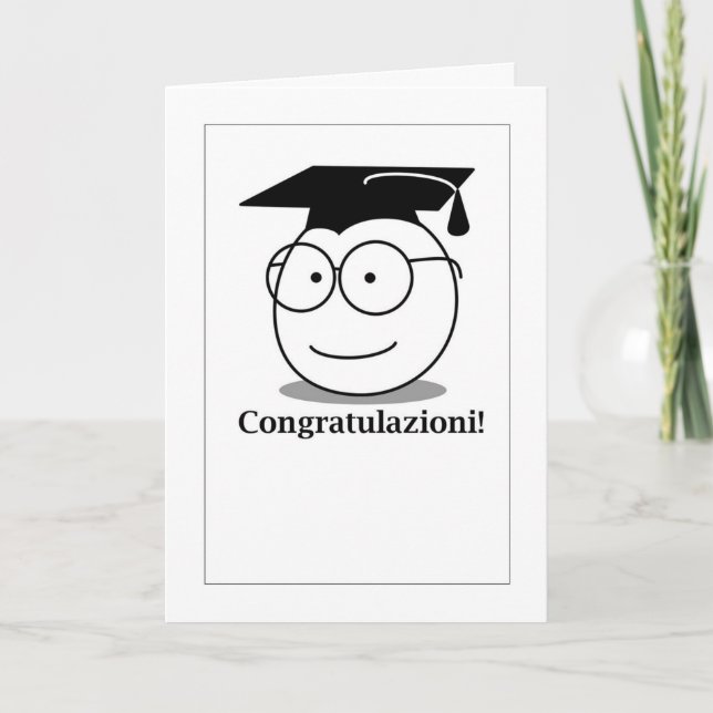 Congratulations! - Graduation Emoji Holiday Card (Front)