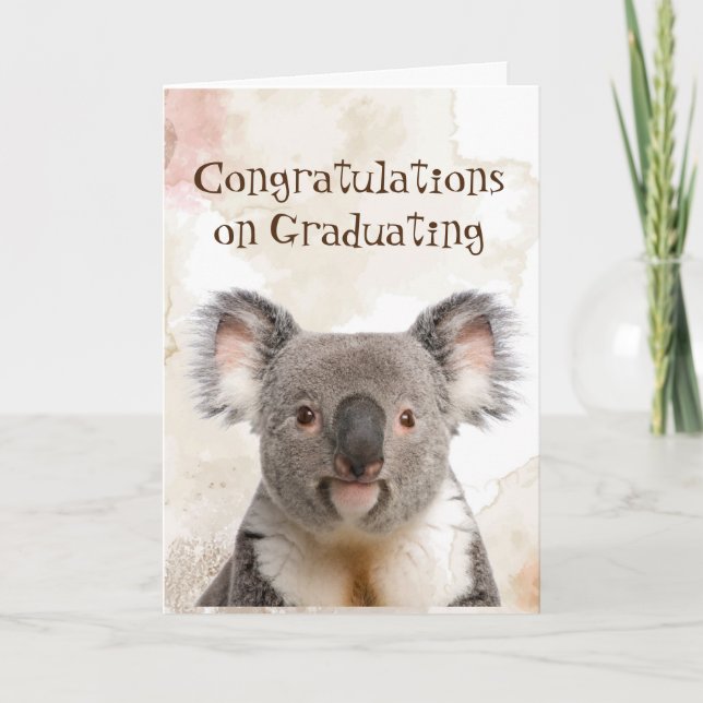 Congratulations Graduation Fun Koalified Humour Card (Front)