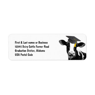 Congratulations Graduation Funny Cow in Cap