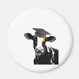 Congratulations Graduation Funny Cow in Cap Magnet