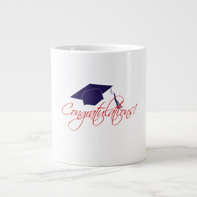Congratulations graduation hat large coffee mug (Front)