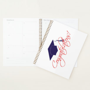 Congratulations graduation hat planner