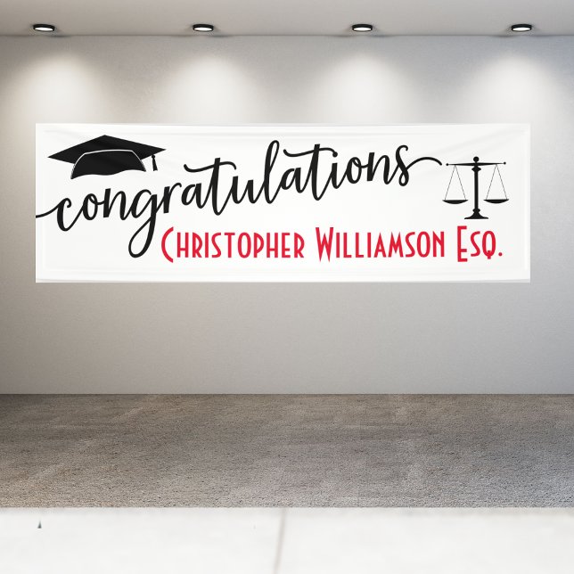 Congratulations Graduation Justice Legal Lawyer Banner (Creator Uploaded)