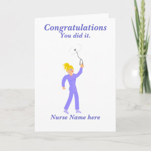 Congratulations Graduation Nurse 'Name' Card