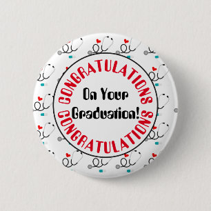 Congratulations graduation nurse party button
