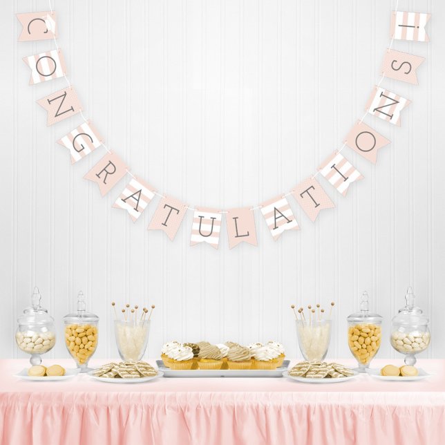 Congratulations Graduation Party | Blush Pink Bunting (Creator Uploaded)