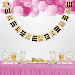 Congratulations Graduation Party   Gold and Black Bunting