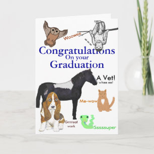 Congratulations Graduation Veterinary Card