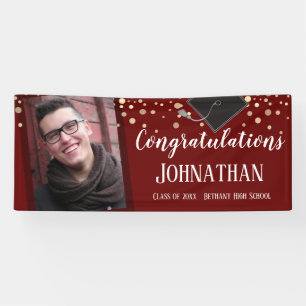 Congratulations Graduation Wine Confetti Photo Banner