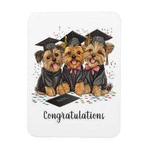 Congratulations Graduation Yorkshire Terrier Dogs Magnet