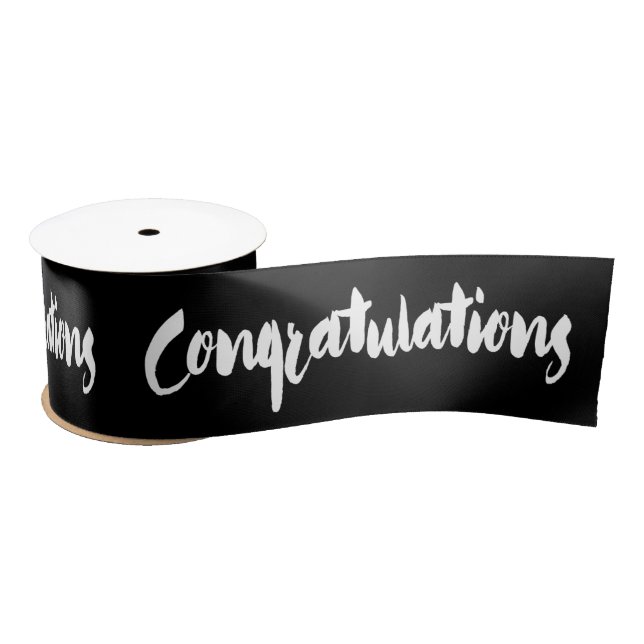 Congratulations Graduation Your School Colour Satin Ribbon (Spool)