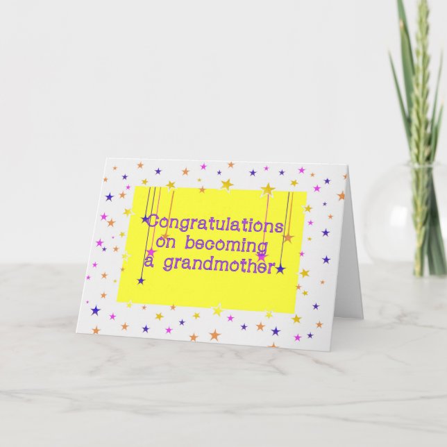 Congratulations Grandmother Gender Neutral Card (Front)