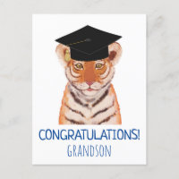 Congratulations Grandson Tiger Cub Illustration 