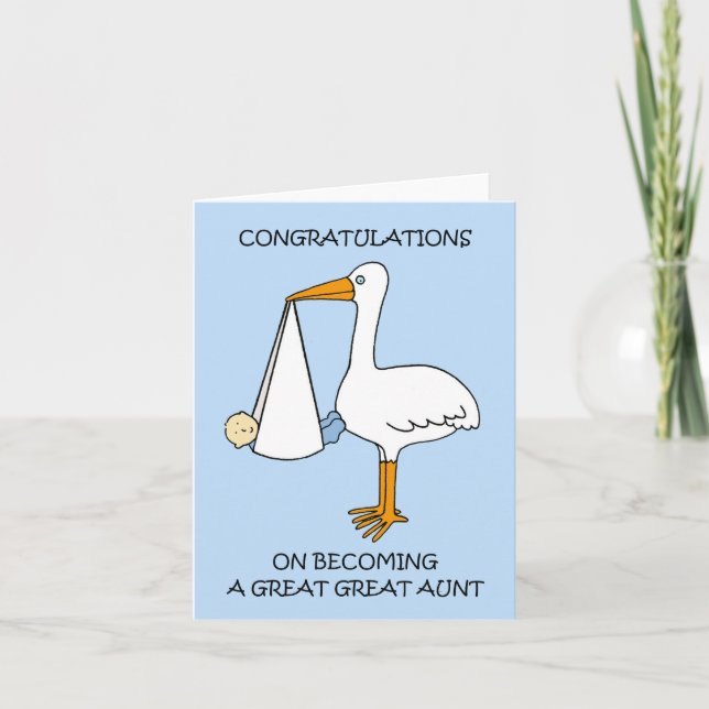Congratulations Great Great Aunt to Baby Boy Card (Front)