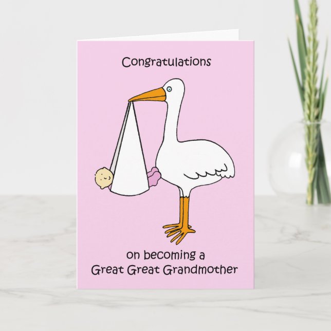 Congratulations Great Great Grandmother to Girl Card (Front)