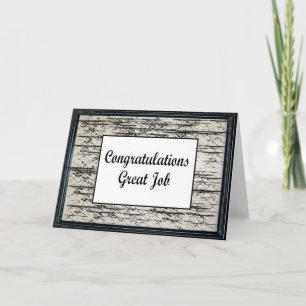 Congratulations Great Job Card