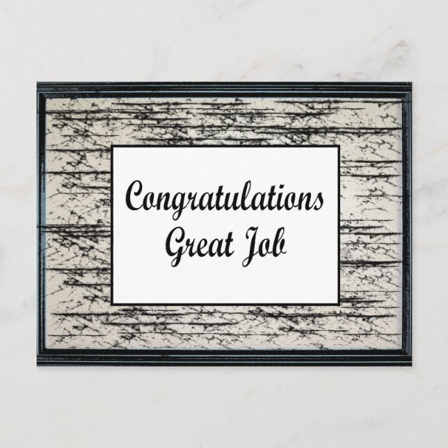Congratulations Great Job Postcard (Front)