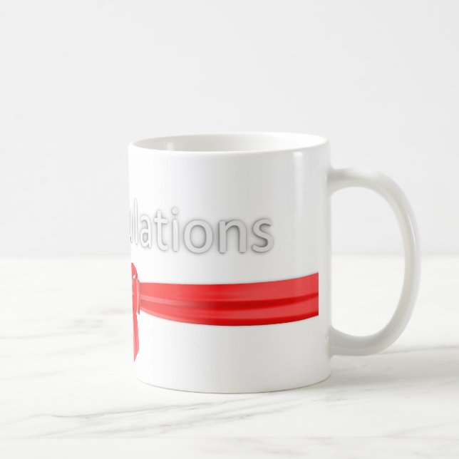 Congratulations greeting coffee mug (Right)