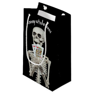 Congratulations Halloween Wedding Skeleton  Small Gift Bag