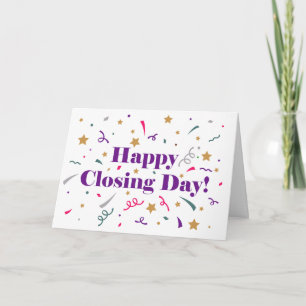 Congratulations Happy Closing Day Note Card