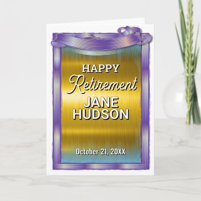 Congratulations Happy Retirement Announcement (Front)