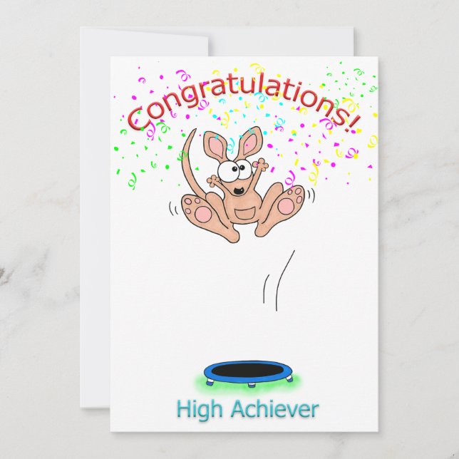 Congratulations High Achiever  Invitation (Front)