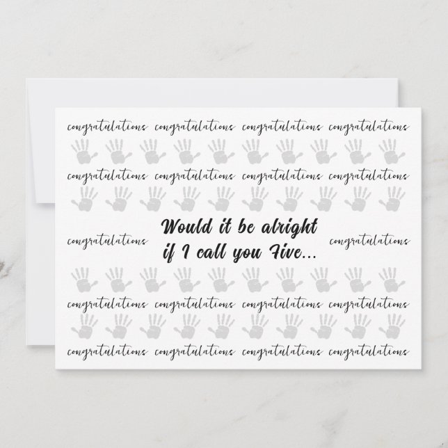 Congratulations High Five Honour Any Accomplishmen Holiday Card (Front)