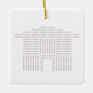 Congratulations House Ornament