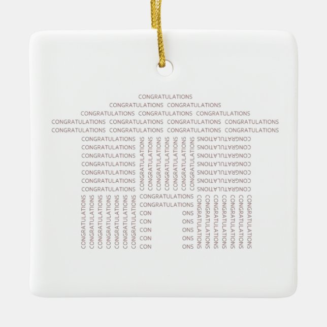 Congratulations House Ornament (Front)