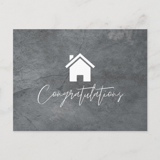 Congratulations House Real Estate Postcard (Front)